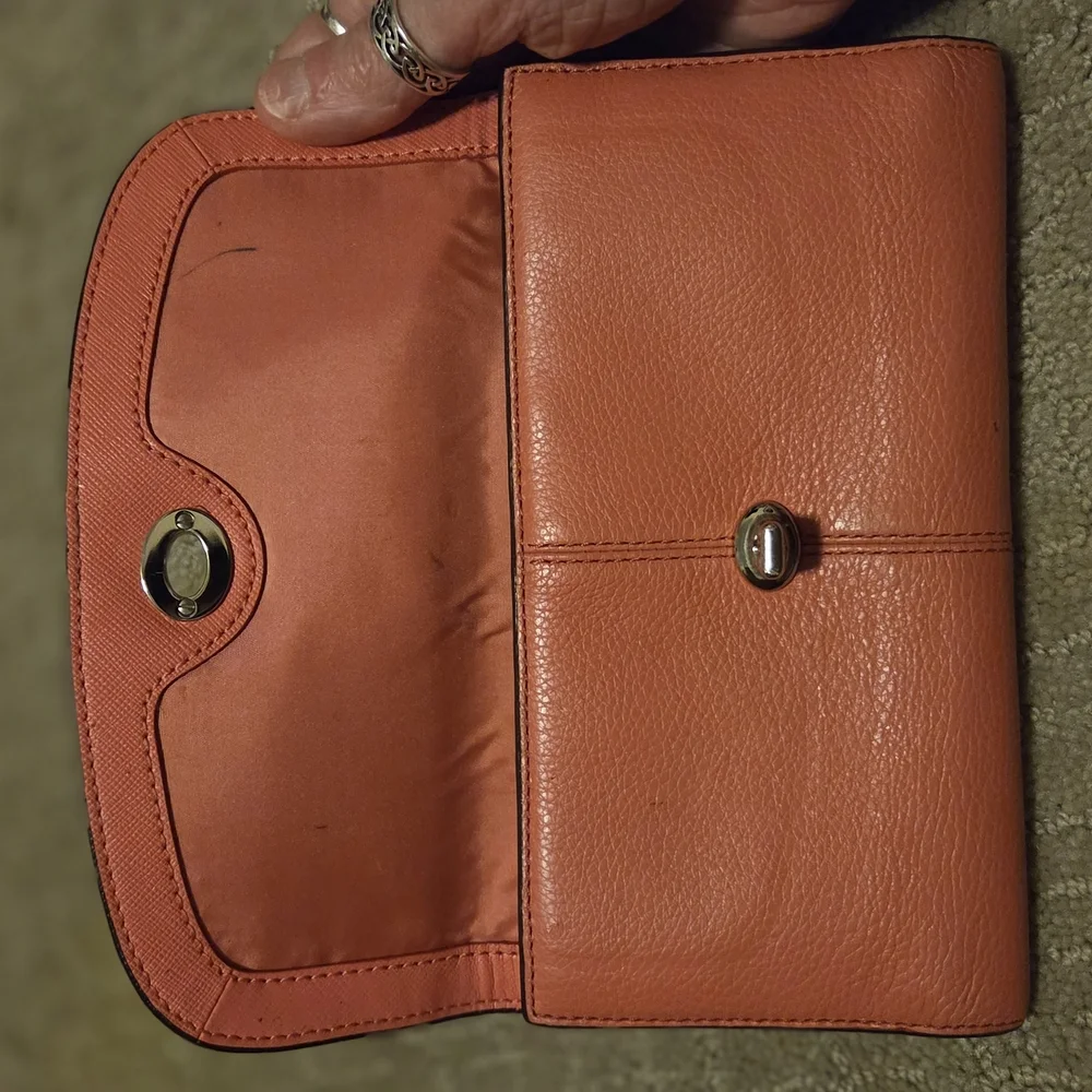 Coach Orange Leather Wallet Classic Design Very Good Condition - Picture 3 of 8